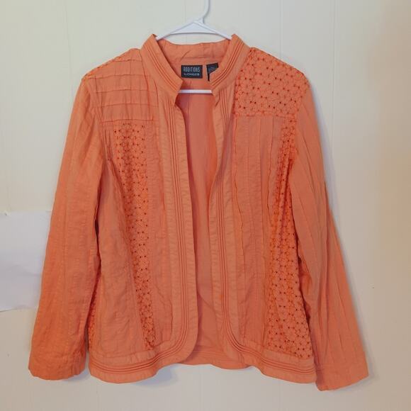 Additions by Chicos open front mixed texture cotton Jacket. Chicos Size … - Picture 1 of 4